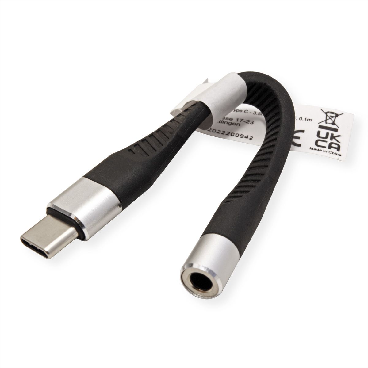 ROLINE Adapter USB Typ C - 3,5mm Audio, ST/BU, 0,1 m