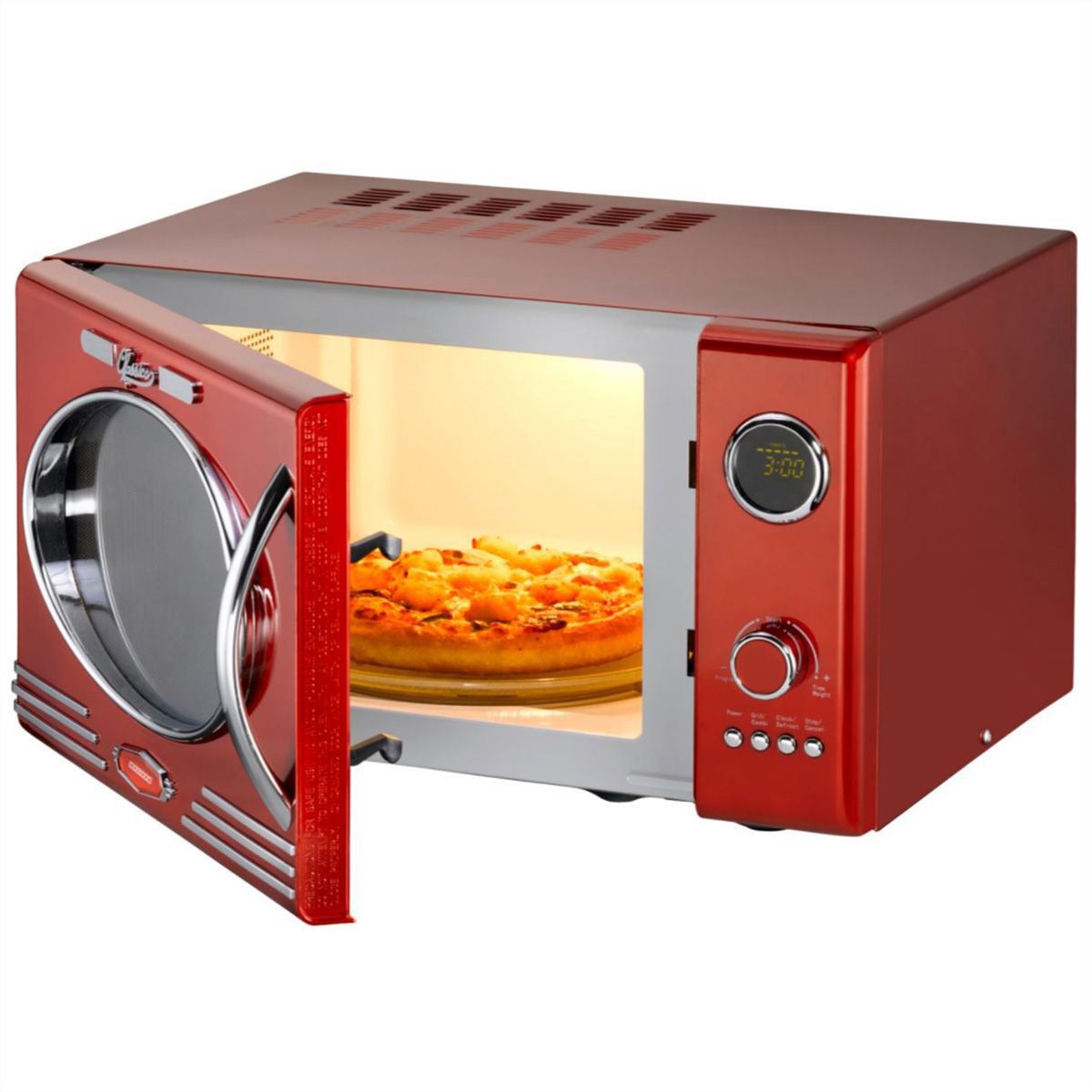 Melissa Mikrowelle 16330129, metallrot, 800W, 23L