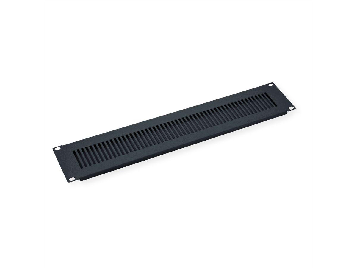 VALUE 19"-Belüftungs-Frontplatte 2 HE, schwarz