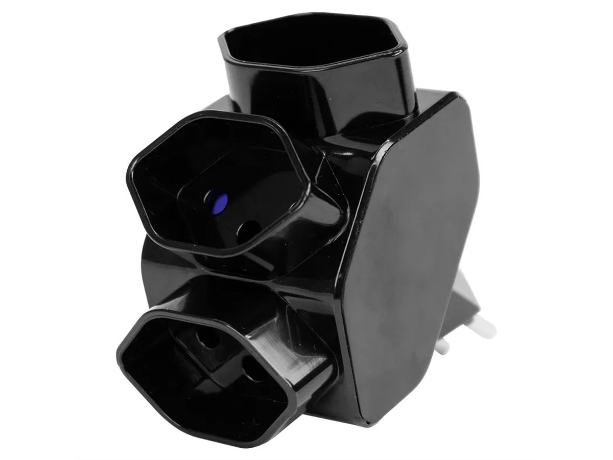 Steffen Mehrfachadapter 3xT13, sternförmig, weiss