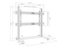 Hagor mobiles Standsystem CPS Floorstand Single 86-110" (système de pied)