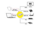 ROLINE Dockingstation USB Typ C, HDMI 4K, USB, SD/MicroSD, Gigabit Ethernet