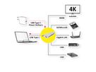 ROLINE Dockingstation USB Typ C, HDMI 4K, USB, SD/MicroSD, Gigabit Ethernet