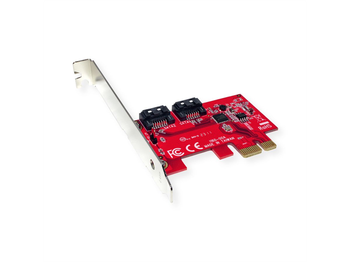 ROLINE PCIe x1 SATA III 6Gbps AHCI 2Port Low Profile Host Adapter