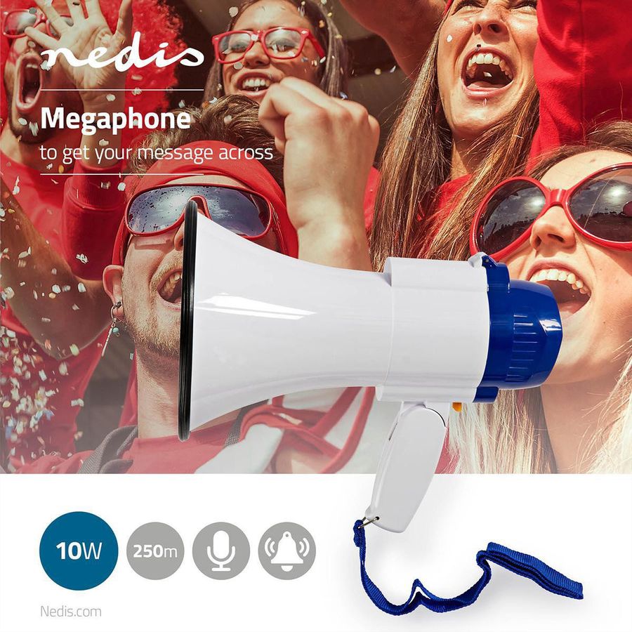 Mégaphone Nedis 250 m, 115 dB