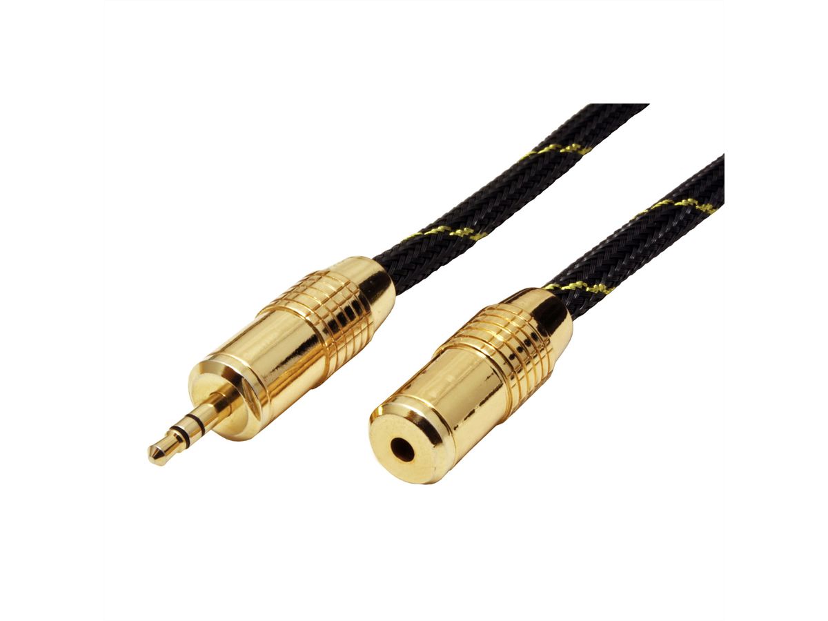 ROLINE GOLD 3,5mm Audio-Verlängerungskabel ST/BU, 10 m