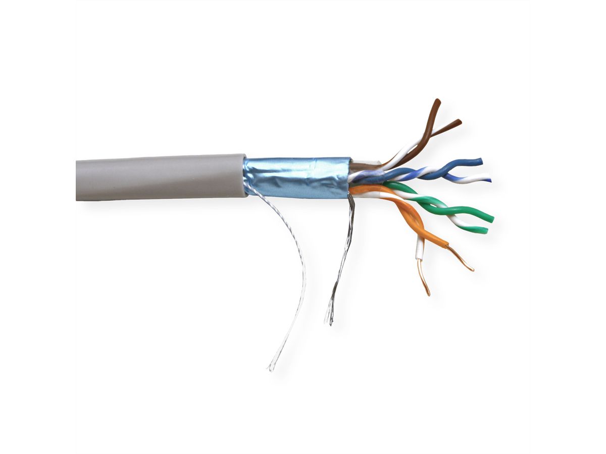 VALUE FTP Kabel Cat.5e (Class D), Massivdraht, Eca, grau, 300 m