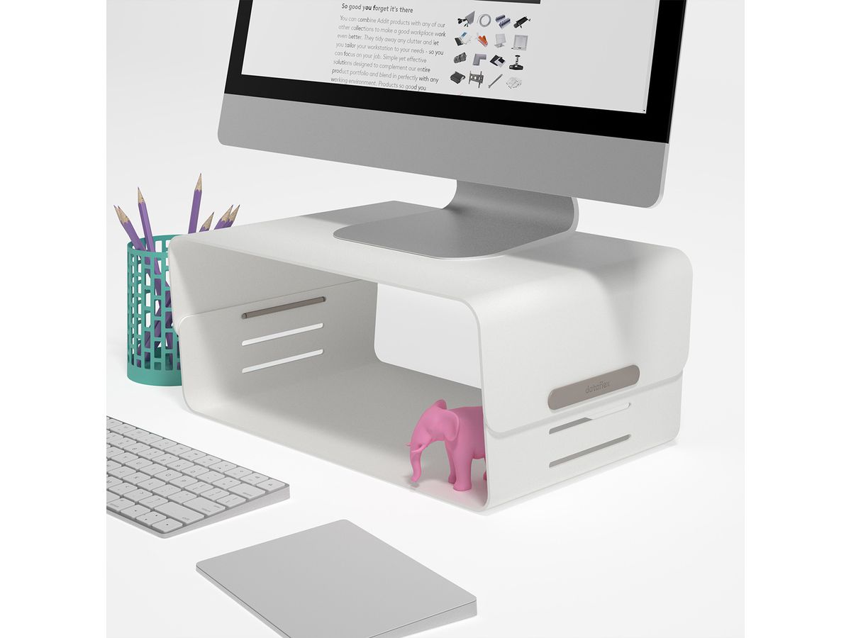DATAFLEX Addit Bento ergonomisches Schreibtischset, weiß