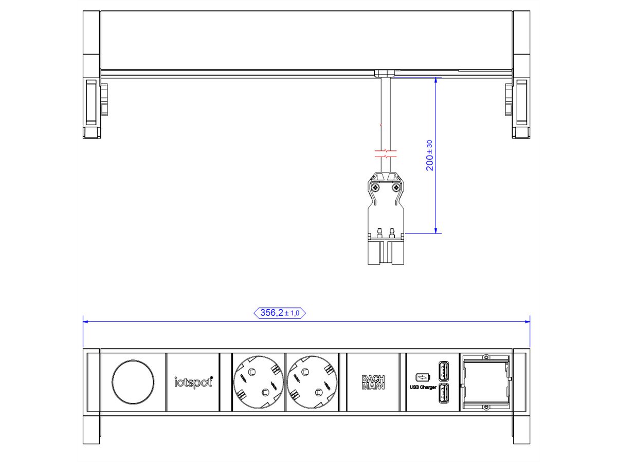 BACHMANN DESK2 1xIOTspot 2x contact de protection