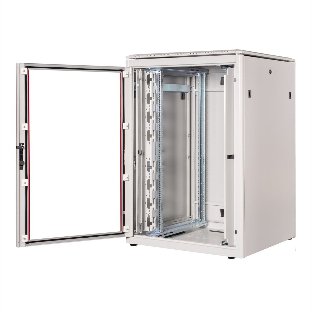 ROLINE 19-Zoll Netzwerkschrank Pro 22 HE, 800x800 BxT Glastür grau