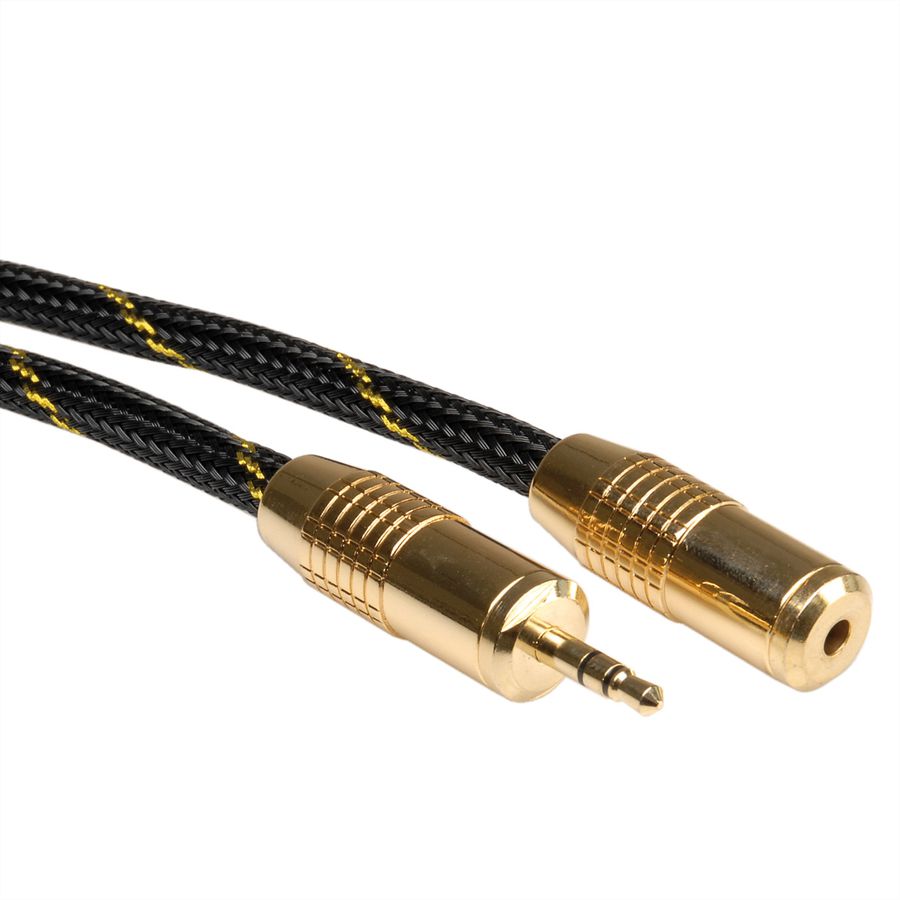 ROLINE GOLD 3,5mm Audio-Verlängerungskabel ST/BU, 10 m