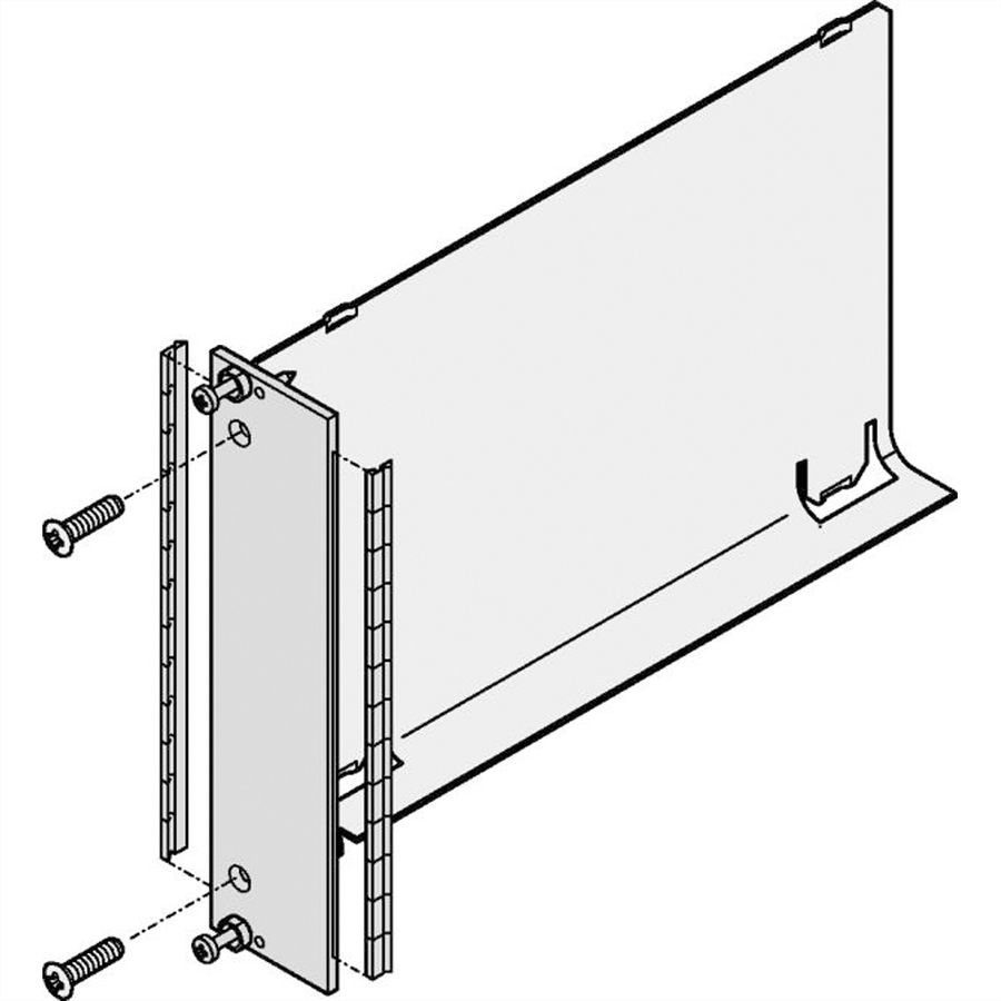 Déflecteur d'air SCHROFF, panneau avant, blindage Refrofit, acier, 6 U, 4 HP, 220 mm