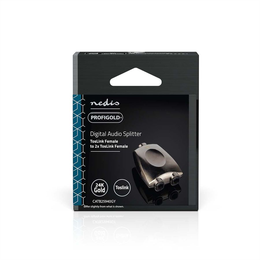 Adaptateur Toslink Nedis, splitter, BU/BU, gris