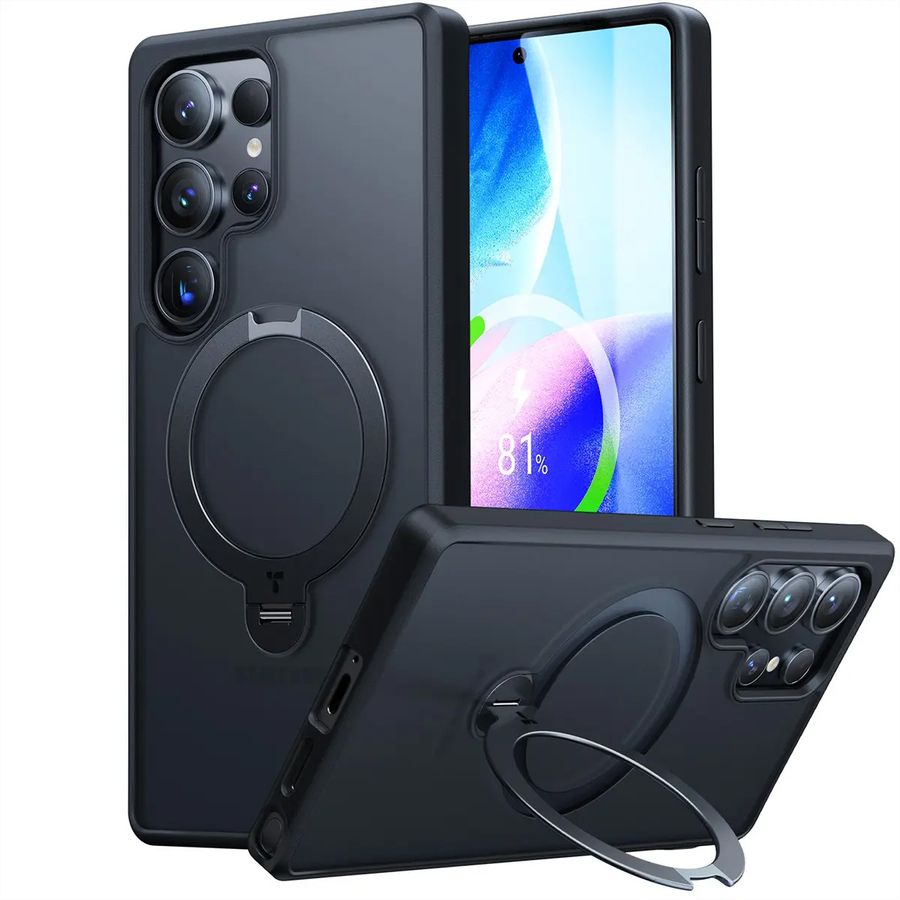 Torras Ostand 360° Case, Galaxy S25 Ultra, MagSafe, noir