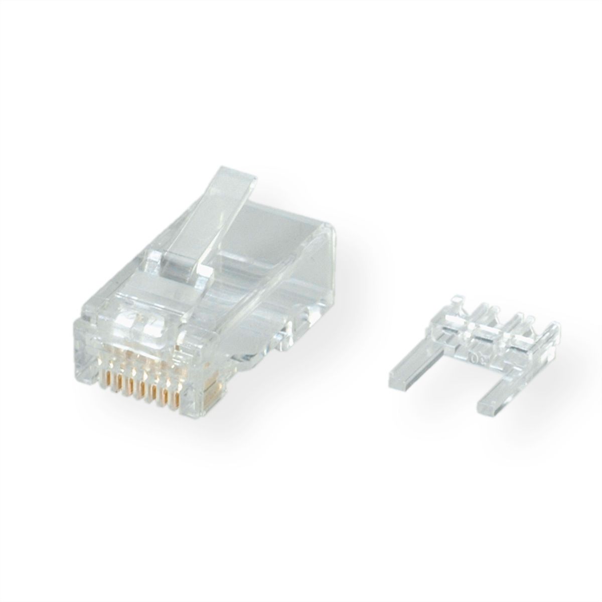 ROLINE Connecteur modulaire non blindé RJ-45 Cat.6 (Classe E) pour câble solide, 10 unités