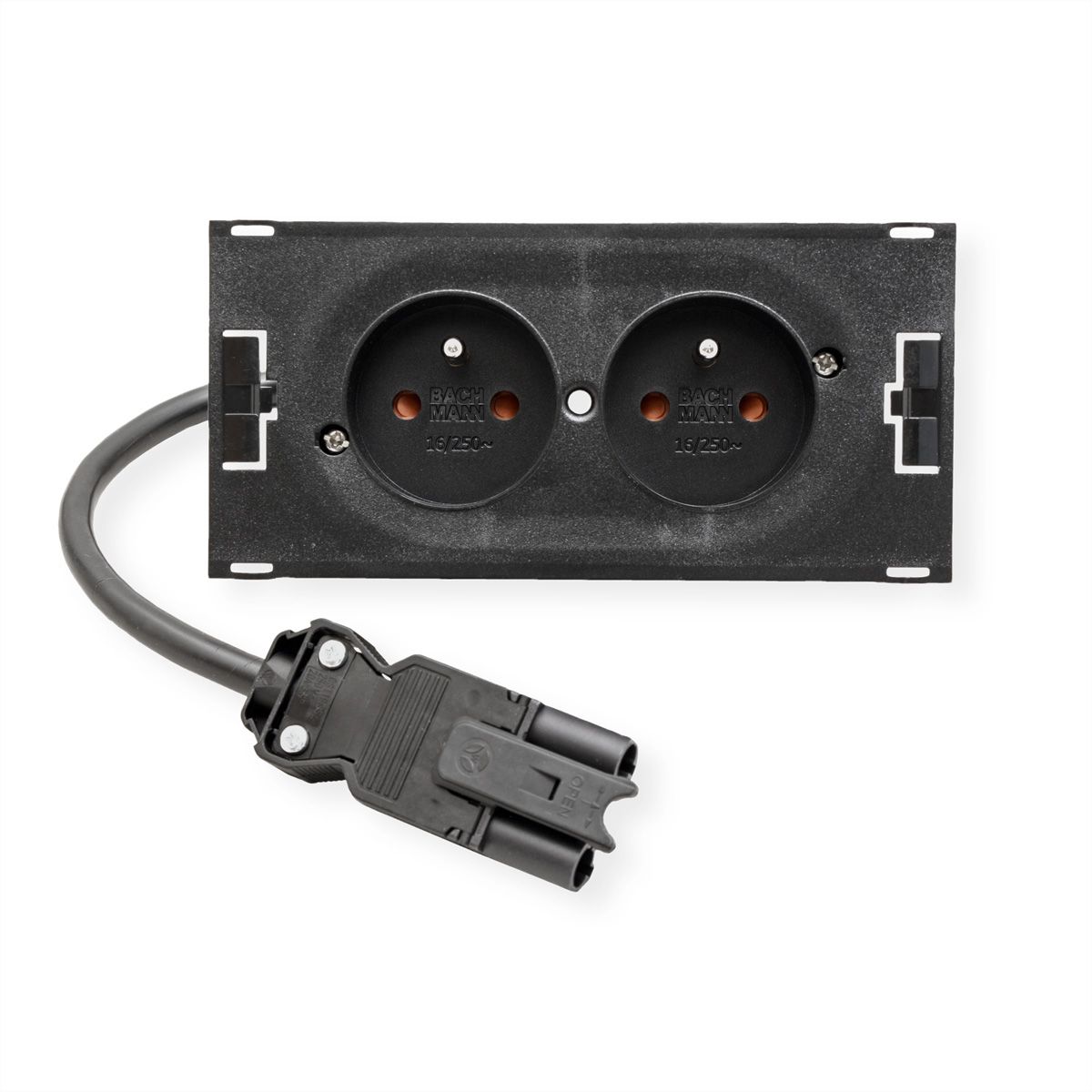 BACHMANN DUE 2xUTE , incl. Anschlukabel GST18, schwarz, 0,2 m