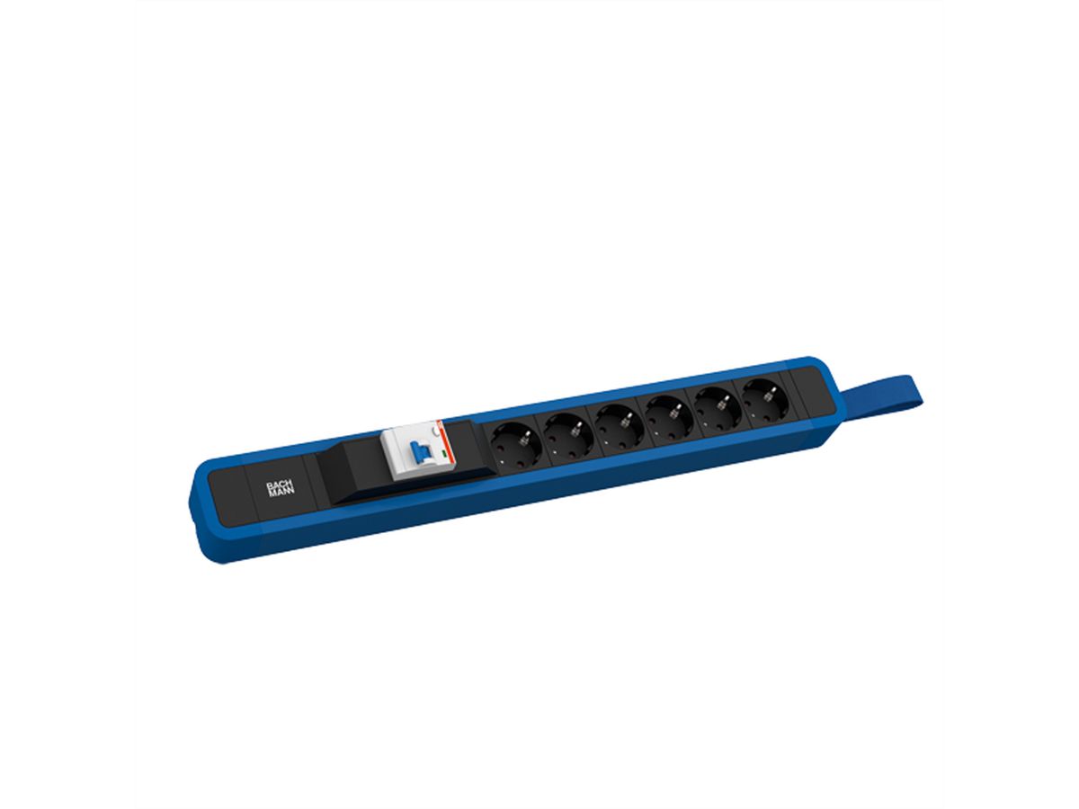 BACHMANN PRIMO 2 6xCEE7/3 1xFI mit Schlaufe 2,0m CEE7/7 RAL5010