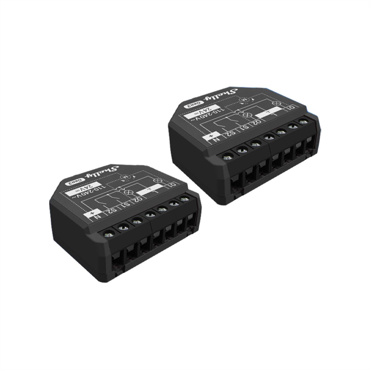 Shelly Acteur de switch 2PM Gen3, (Dual Pack)