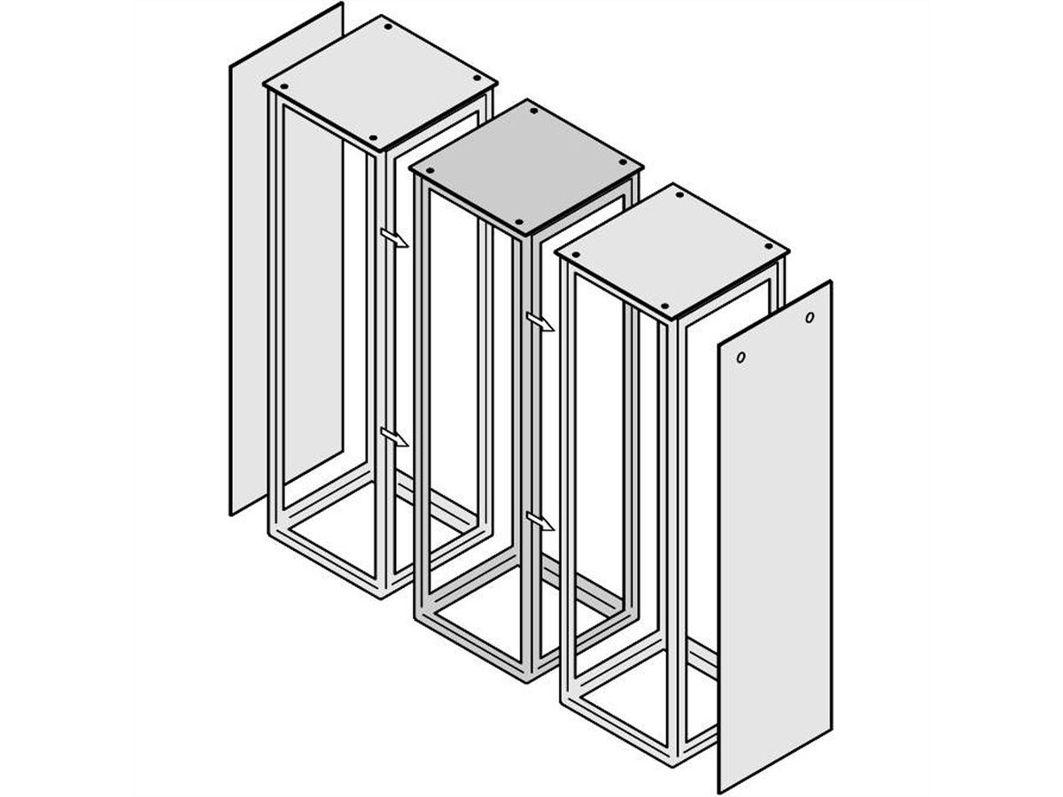 SCHROFF Kit de montage latéral pour Varistar, CEM et IP 55, avec joint d'étanchéité