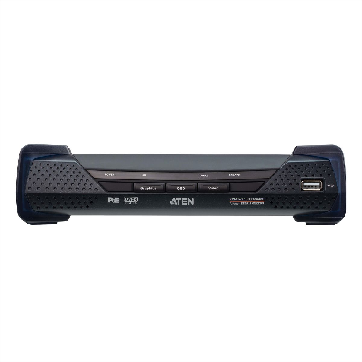 ATEN KE6912R DVI-D Dual Link KVM Over IP Extender mit PoE Empfänger