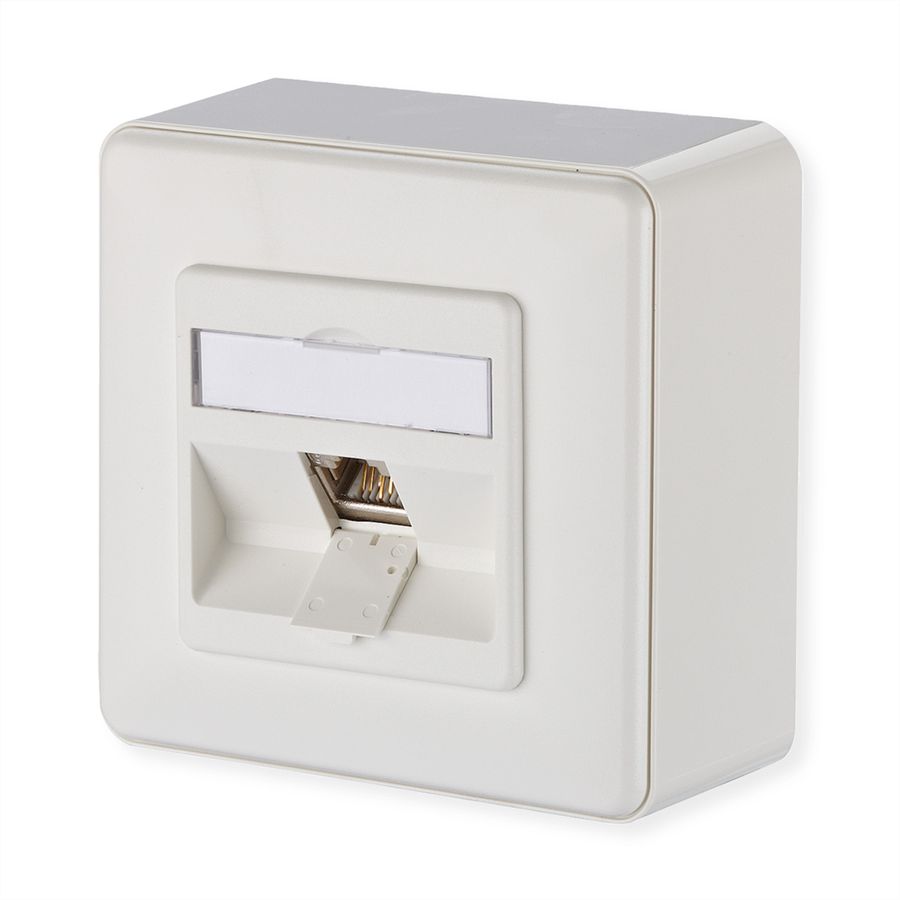 METZ CONNECT E-DAT modul 1 Port AP Cat.6A, reinweiß
