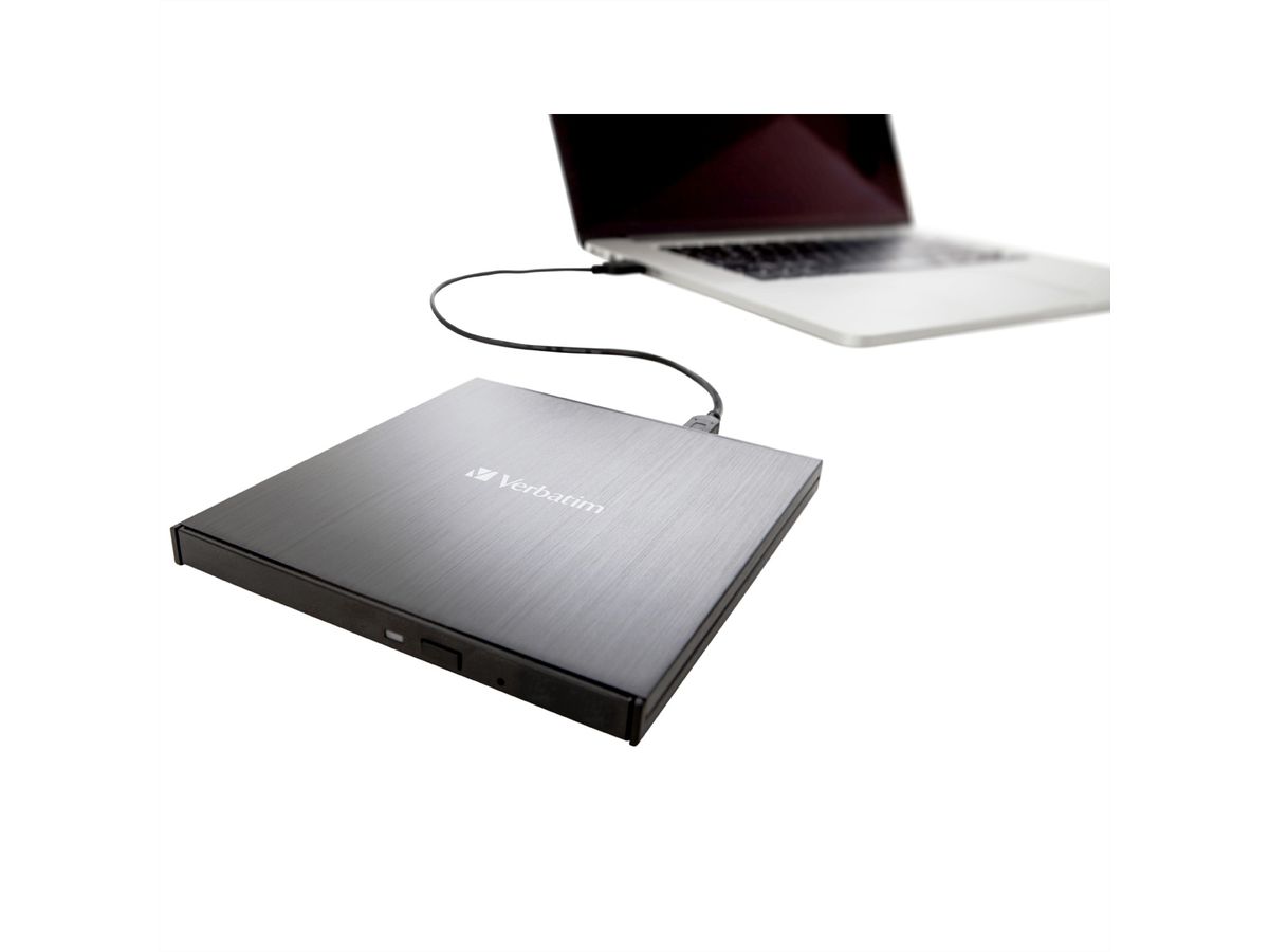 Verbatim CD/DVD Laufwerk extern, USB-C 3.2, 1,5 GBit/s