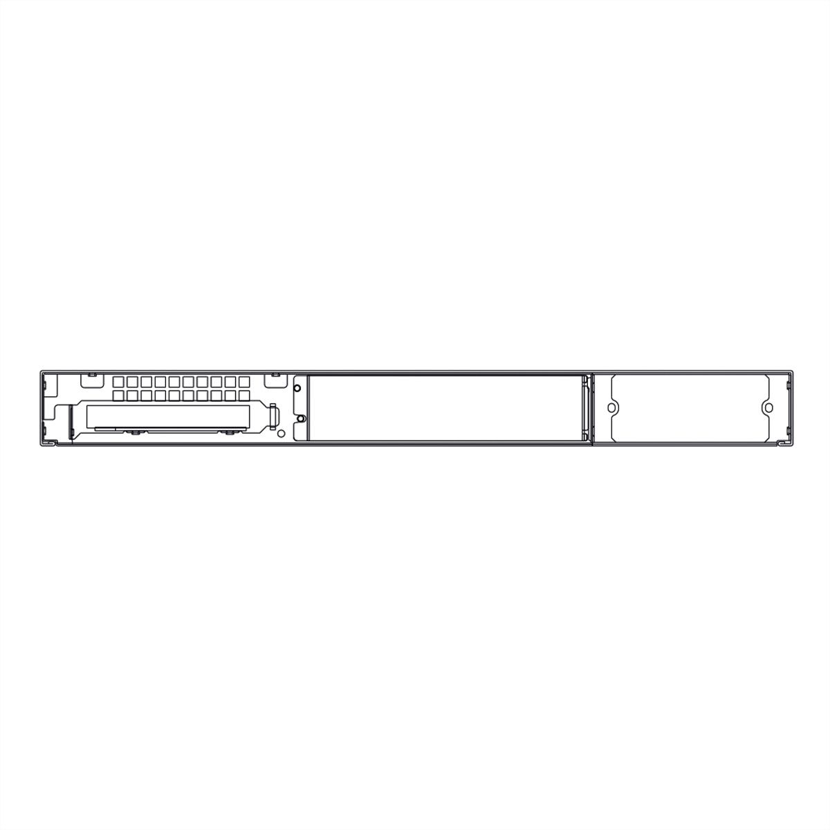 19" Servergehäuse 1U-K-125L, 1HE, schwarz