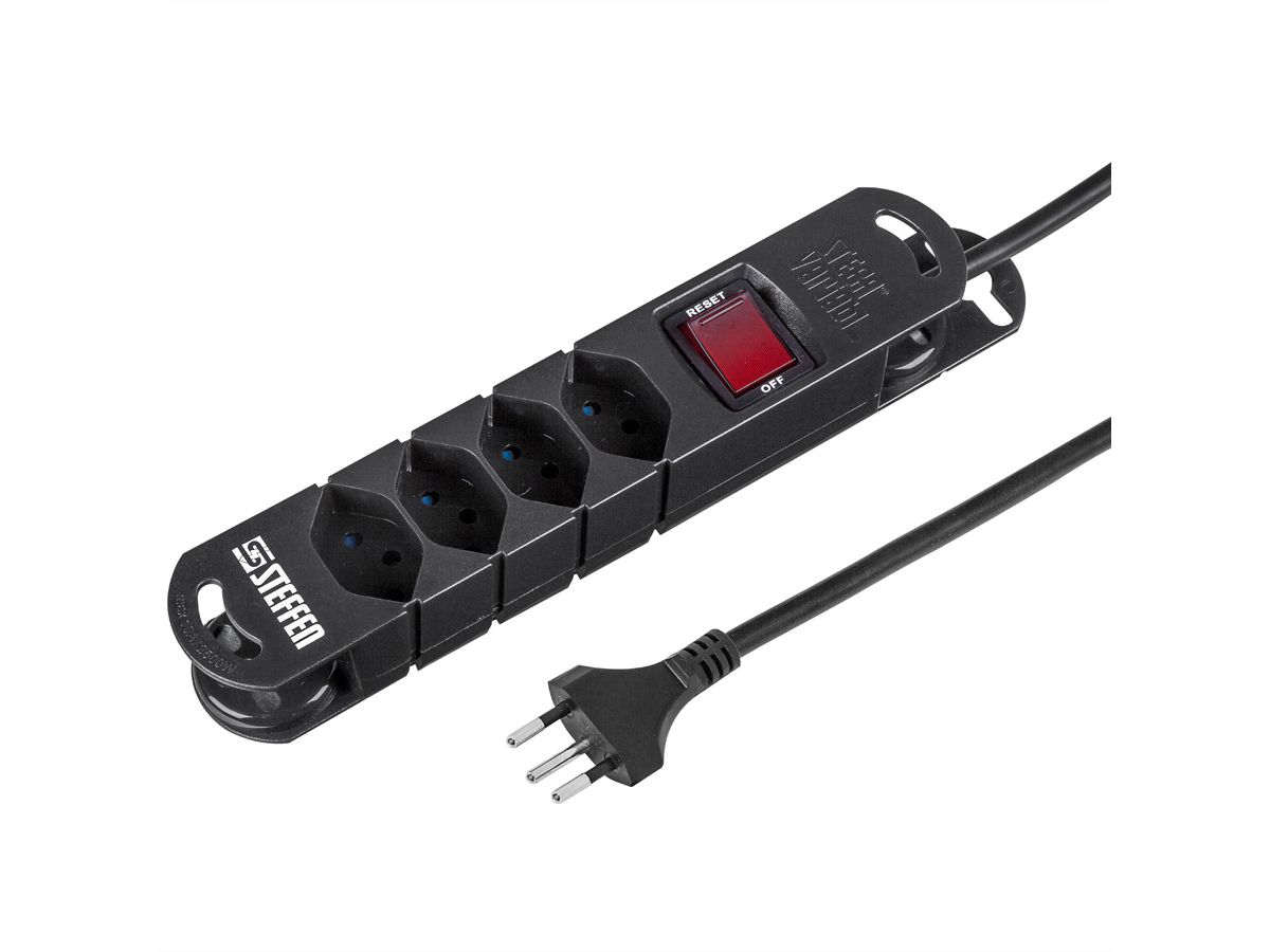 Steffen Steba Variabl 4x avec interrupteur, noir