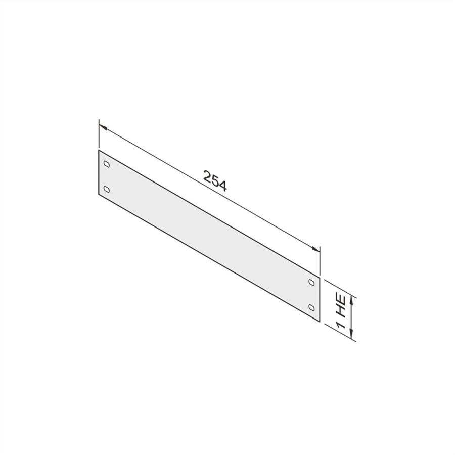 SCHROFF 10"-Frontplatten - BLINDPLATTE 10"