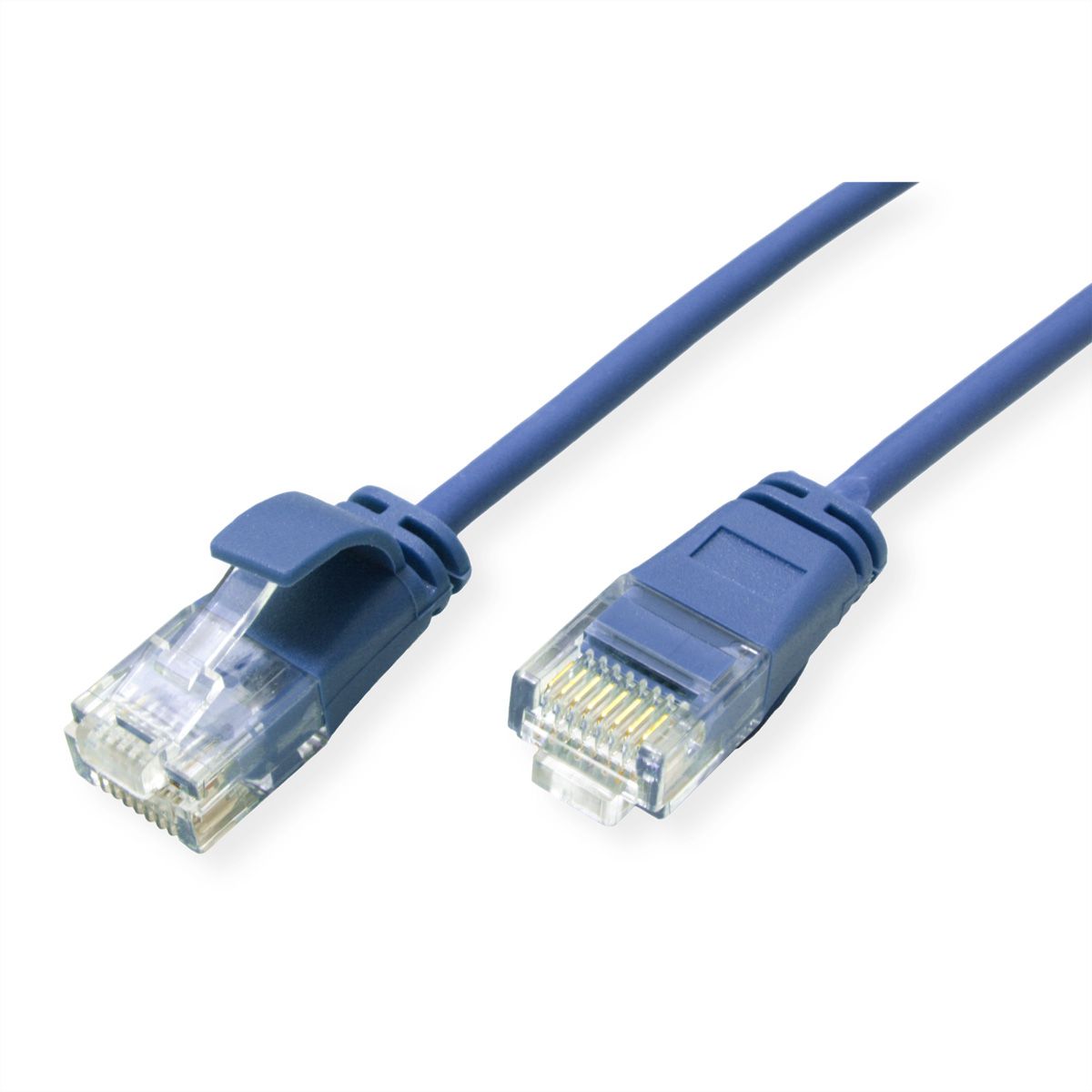 ROLINE UTP DataCenter Patchkabel Cat.6A (Class EA), LSOH, slim, blau, 0,5 m