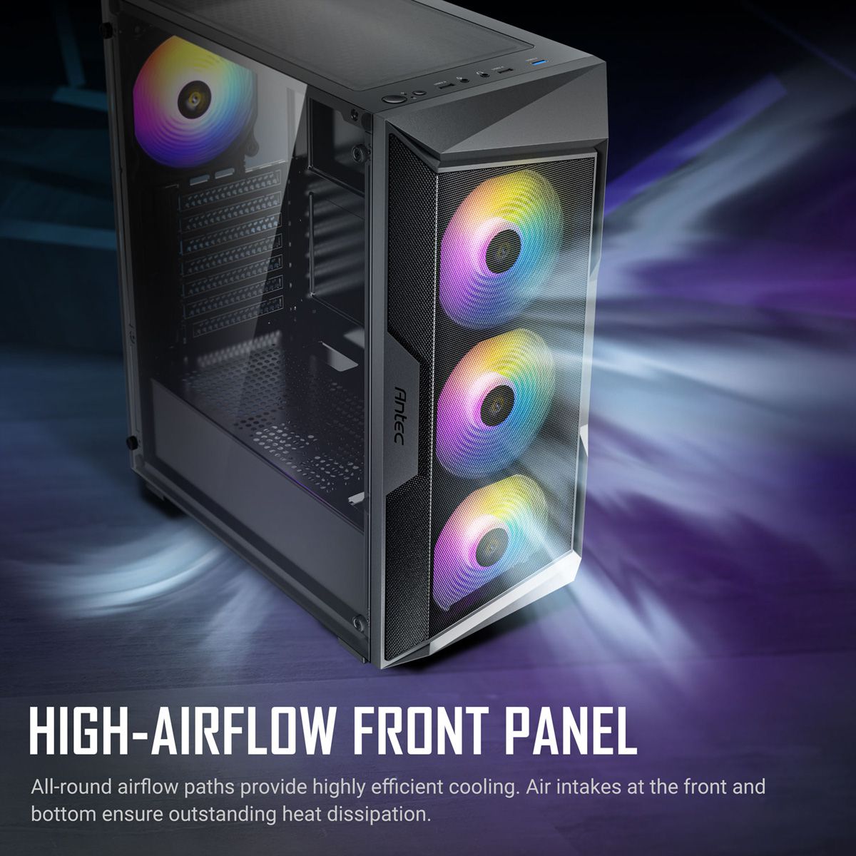 ANTEC AX61 Elite PC Gehäuse Midi Tower Gaming ATX, schwarz