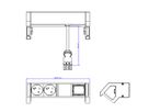 BACHMANN DESK2 2xCEE7/3 1xCM 0,2m GST18 RAL9005