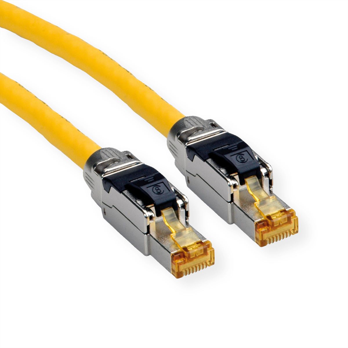 ROLINE S/FTP-(PiMF-) Patchkabel Cat.8 (Class I), LSOH, PoE, Massivdraht, gelb, 3 m