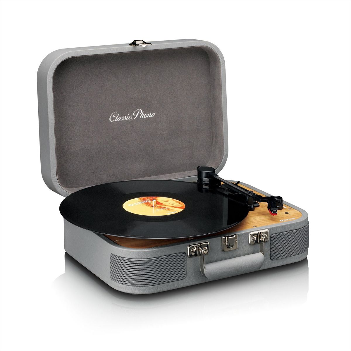 Platine vinyle Lenco TT-116GY, Encodage direct des MP3 USB, 33rpm&45rpm