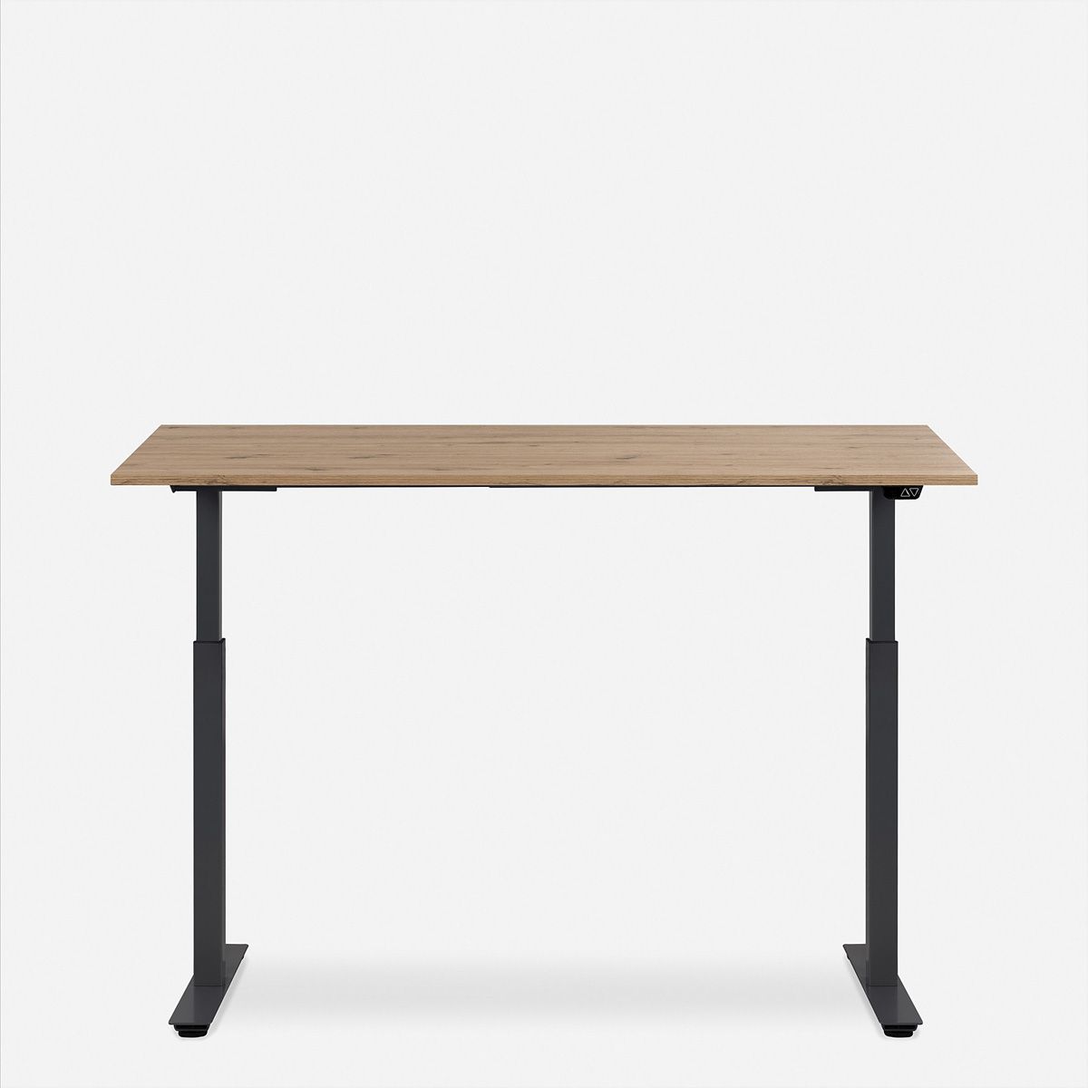 WRK21 Schreibtisch Smart 140 x 80 cm, Höhenverstellbar, Kendal Eiche / Schwarz