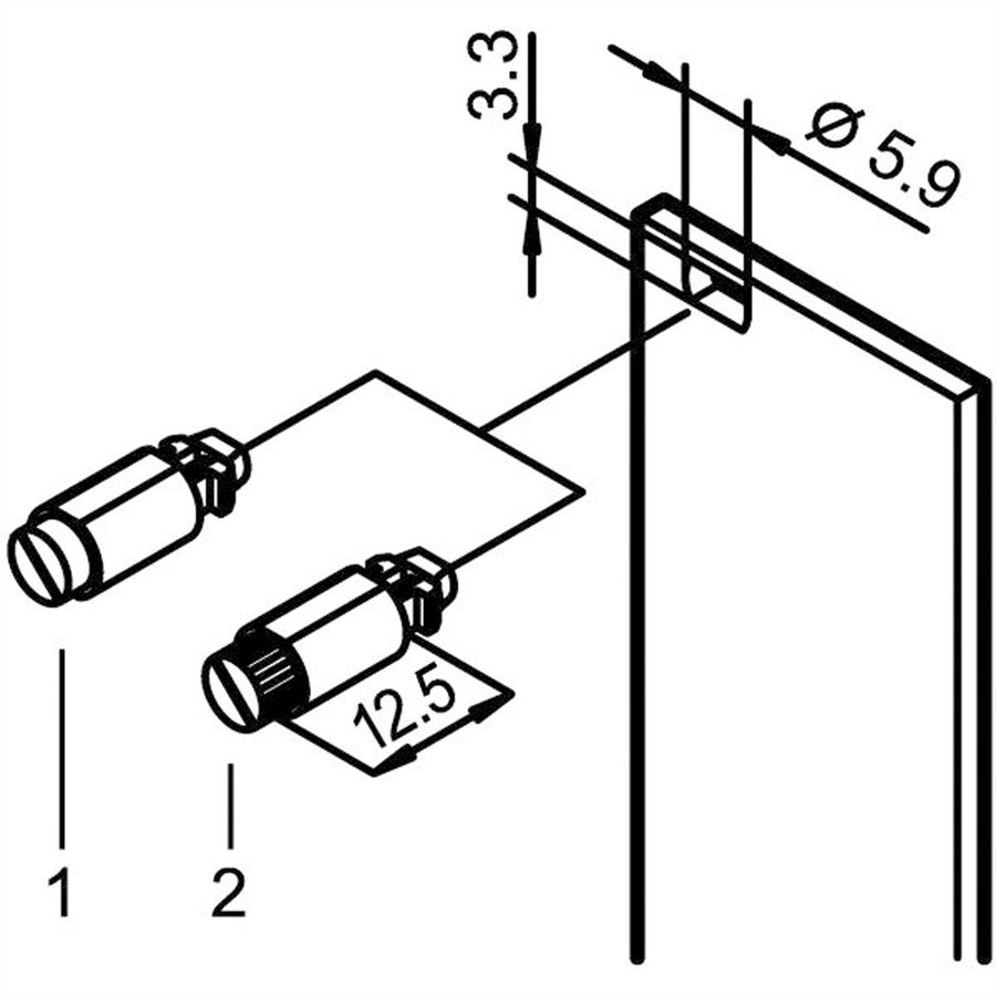 SCHROFF Schnellverschluss mit Schraubenschlitz - SCHN.VERSCHL M.SCHL.GR 100ST