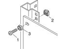 Kit d'assemblage SCHROFF 19" M6, Vis, Rondelle, Ecrou, 8 pièces