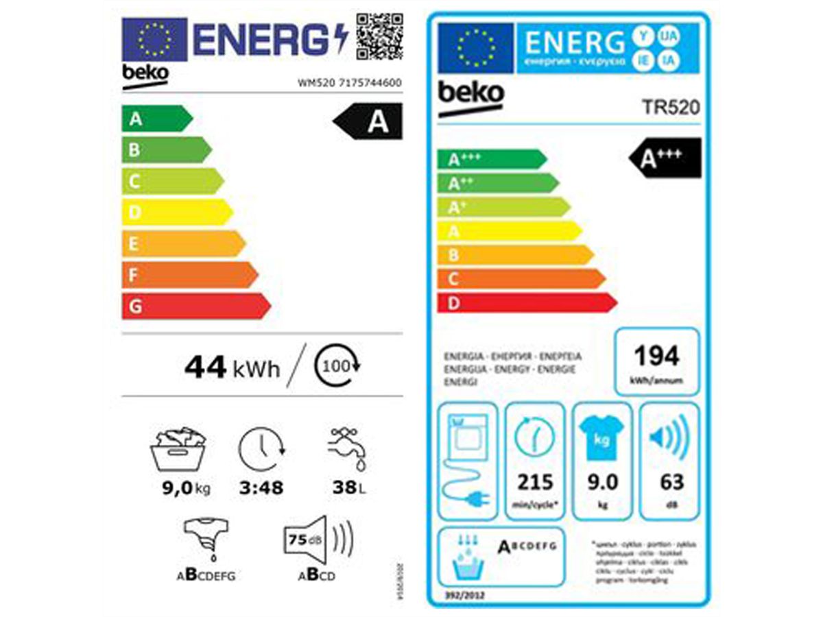 Beko tour de lavage 9kg WM520 & TR520