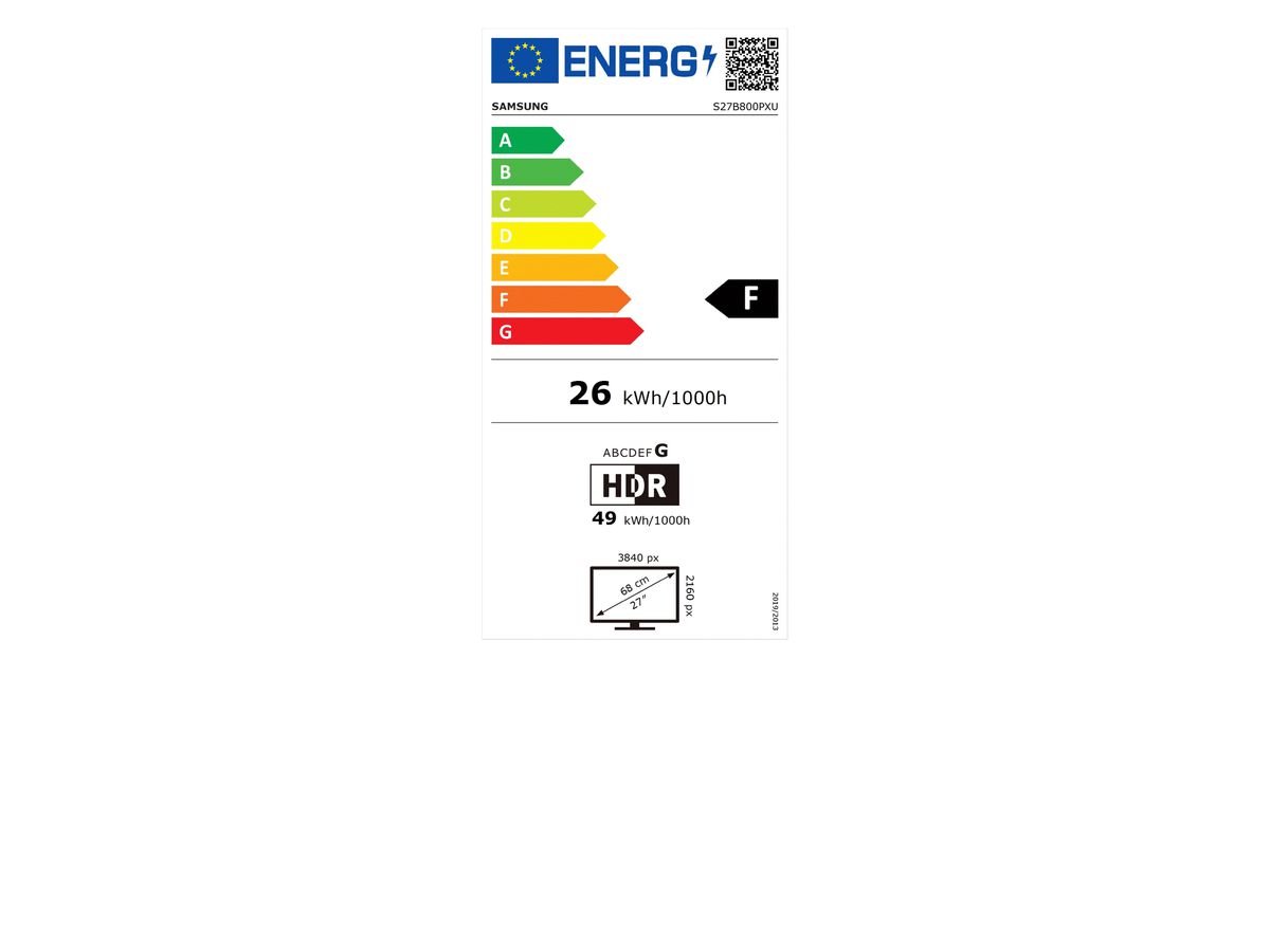 Samsung LS27B800PXU 68,6 cm (27 Zoll) 3840 x 2160 Pixel 4K Ultra HD IPS Schwarz