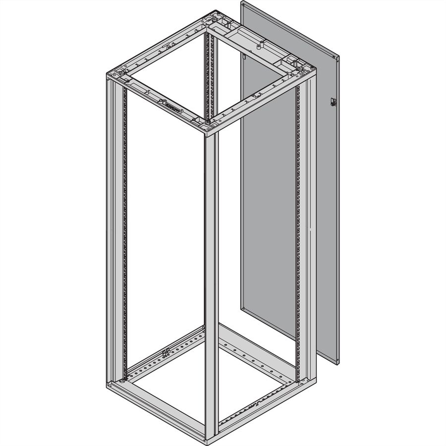Panneau arrière Novastar SCHROFF, hauteur totale, RAL 7021, 43 U 553W