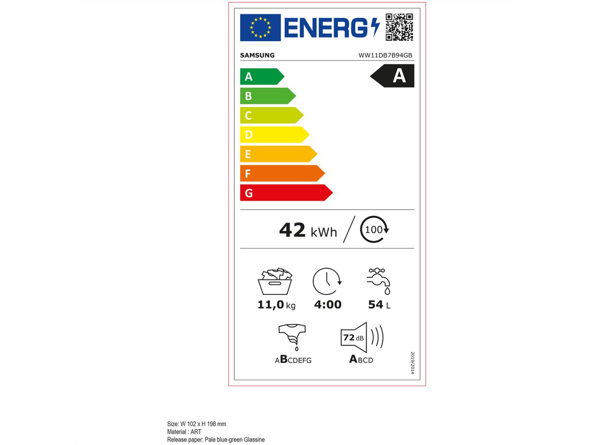 Samsung lave-linge WW7400 11kg, AI EcobubbleTM