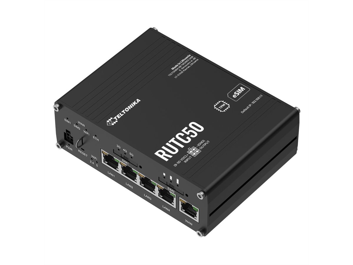 TELTONIKA RUTC50 Routeur WI-FI 6 5G eSIM
