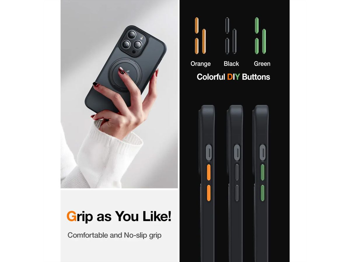 Torras UPRO Ostand Pro Case, iPhone 14 Pro, MagSafe, noir