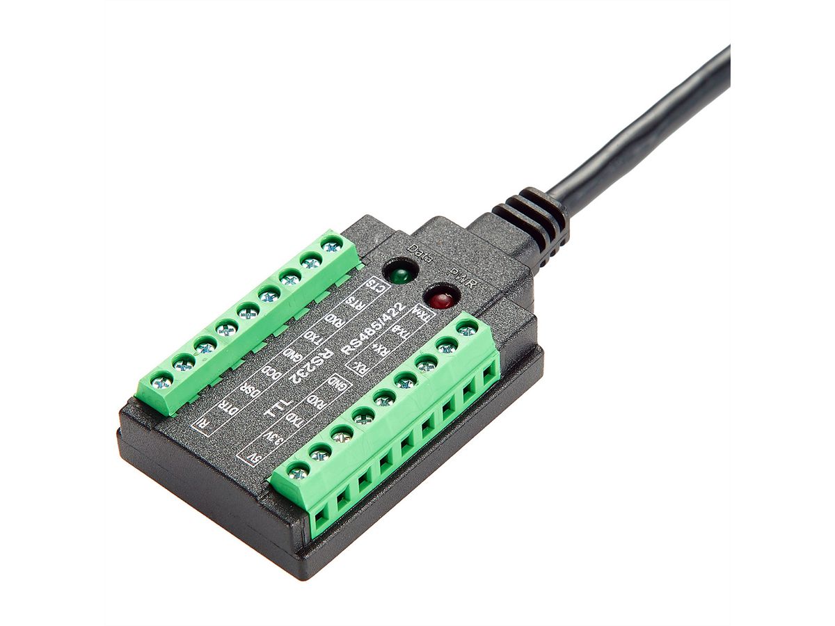 EXSYS EX-13003 Câble USB vers série 1S RS-232/422/485/TTL, bloc terminal, 1.0 m (chipset FTDI)