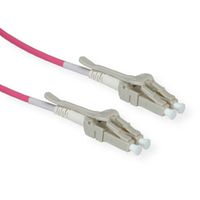 ROLINE Câble FO 50/125µm OM4, LC/LC, LSOH, Low-Loss, grande densité, violet, 0,5 m