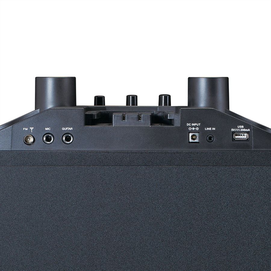 Lenco PA-Anlage PA-220BK, 2 Mikrofone,, BT, Party Licht, 120W RMS