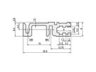 Rail horizontal SCHROFF, arrière, type H-VT, lourd, 84 CV