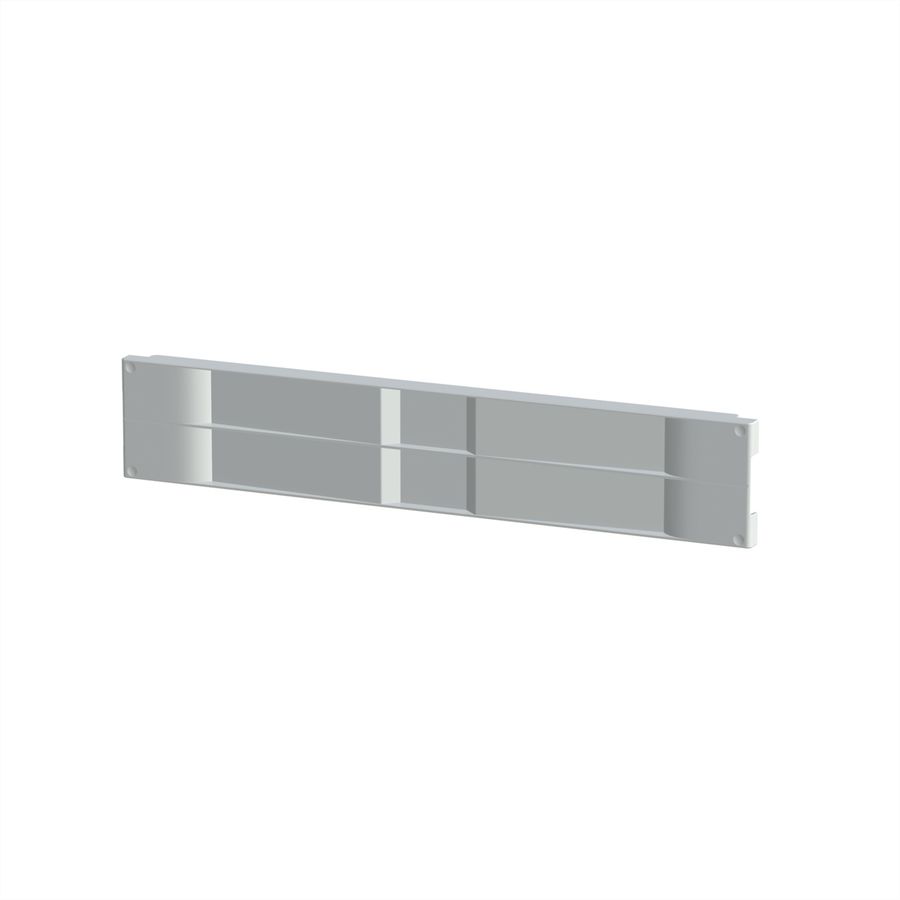SCHROFF Face avant plastique 19" gris, 2 UH, 10 p.
