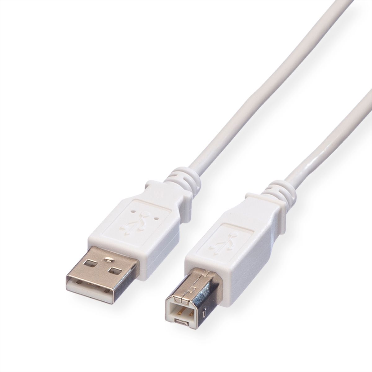 VALUE Câble USB 2.0 Type A-B, blanc, 0,8 m