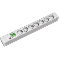 BACHMANN 19" PVC 7xCEE7/3 1xcommutateur courant 2,0m CEE7/7